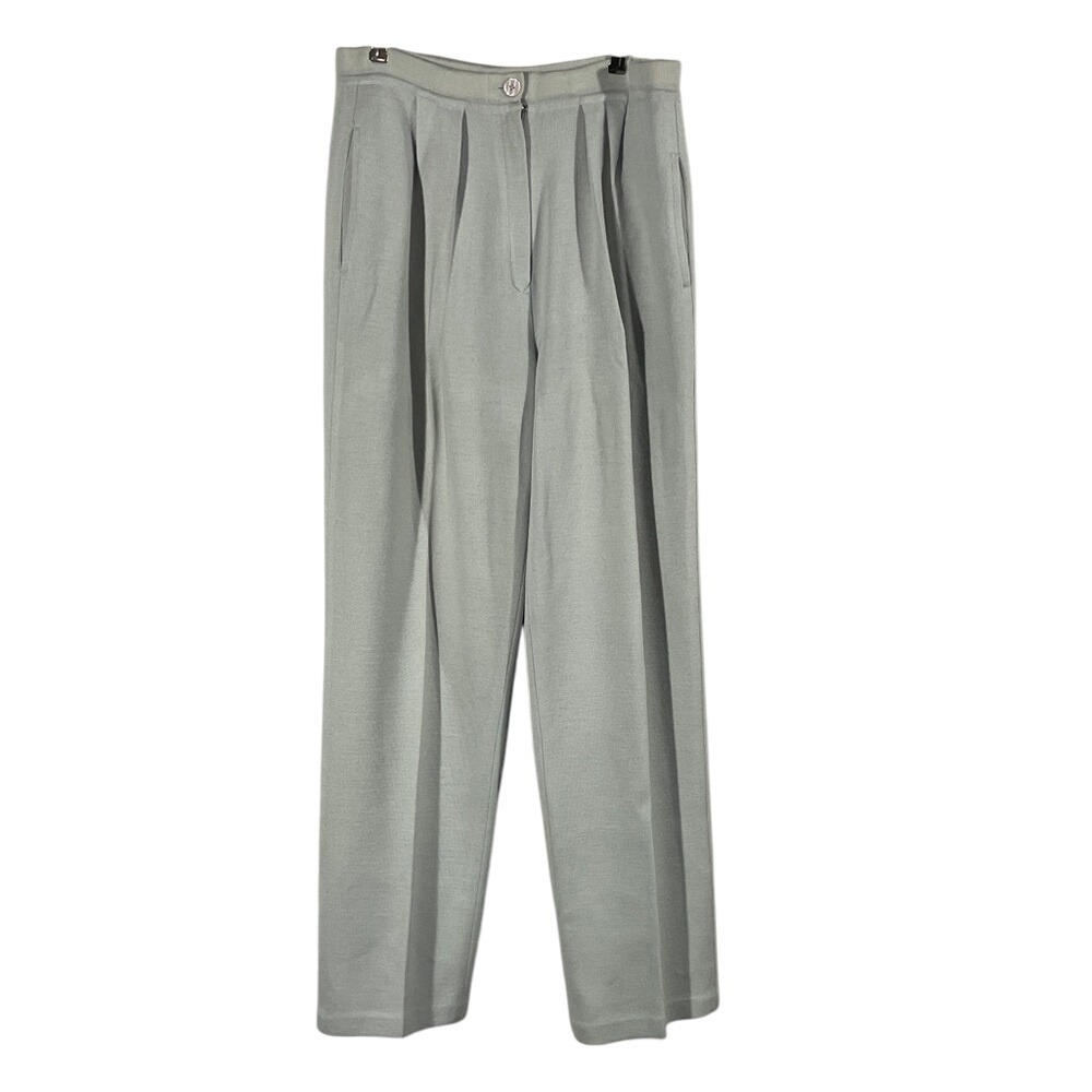 Schrader Separates Wool Blend Knit Pleated‎ Trouser Pant